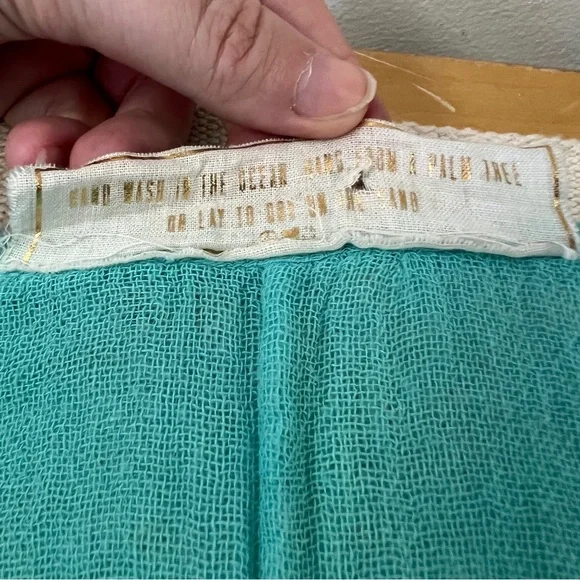 Jens Pirates Booty Blue and Black Cotton Gauze Wide Arm Jumpsuit - Picture 13 of 15